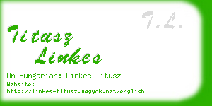 titusz linkes business card